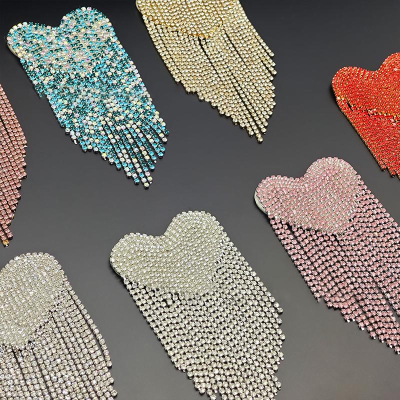 Korean Love Brooch Tassel Chain Lapel Pins Coat Dress Lapel Pins Wedding Party Gifts For Women Men Accessories