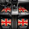 4 шт. Комплект автомобильных ковриков с британским флагом - Прочный дизайн Union Jack (Англия, Шотландия, Уэльс) Подходит для, Грузовиков, Внедорожников - Всепогодный