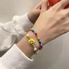 Colorful Smiley Beaded Love Bracelet for Women - 2023 Niche Design, All-Match Girlfriend Style