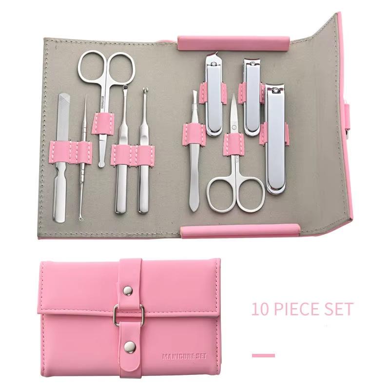 Nail Tools Set Stainless Steel Manicure Set Household Ear Spoon Scissors For Daily Life Mini Compact Gift Eyebrow Clip Tweezers