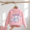 2025 Girls' Fleece-Lined Wool Sweater, Knitted, Non-Pilling, for Big and Little Girls