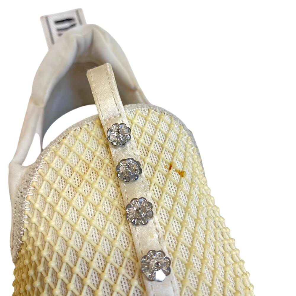 MIUMIU Сетка Bijoux резина Слипоны Слоновая кость резина Женские Б/у