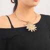 2024 Trendy Sunflower Necklace & Earrings Set: Bold, Exquisite Design