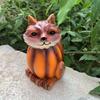 Vivid Animal Head Sculpture Resin Miniature Figurine Ornament Halloween Pumpkin Owl Statue  Desktop