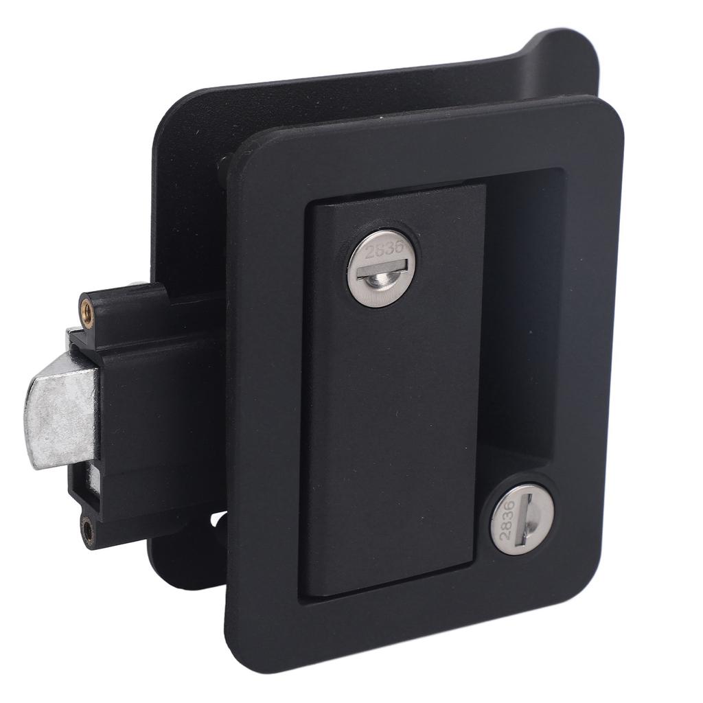 Дверной замок для автофургона с засовом, защелка для ручки двери, защелка для входной двери черного цвета для прицепа