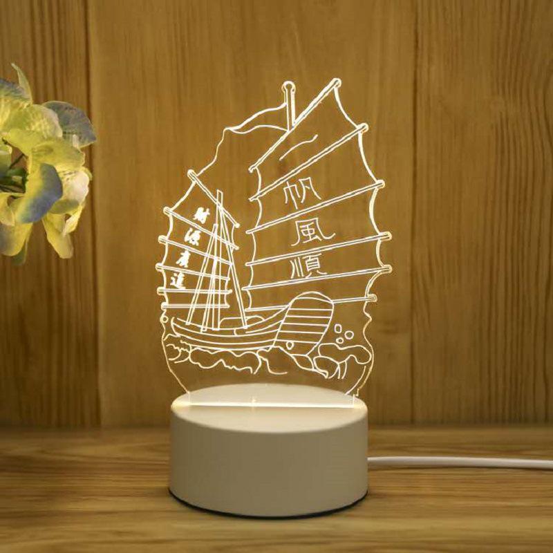 Creative 3D Cartoon Table Lamp – Children's Day Gift, USB Bedside Night Light