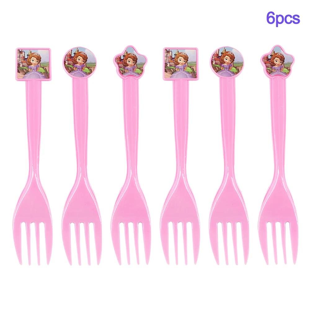 Sofia Princess Birthday Party Decoration Supplies Disposable Party Cutlery Set Baby Shower Banner Napkins Horn Hat Sofia
