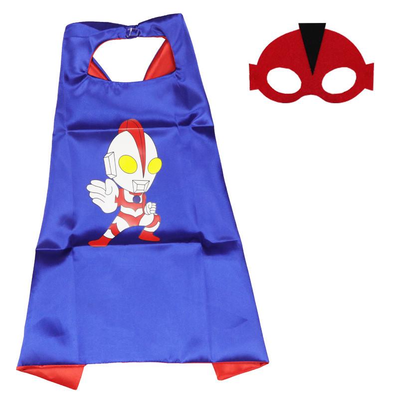 Turtle Superhero Ninja Cape Cloak Eye Mask Kid Halloween Cosplay Costume Party