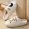 Winter New Cotton Slippers Women's Home Moon Clock Couple Indoor Warm Slippers Winter