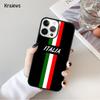 Чехол для телефона с флагом Италии для iPhone 17 Air 16 15 14 Ma Plus 11 12 13 Pro Ma Чехол для телефона coque