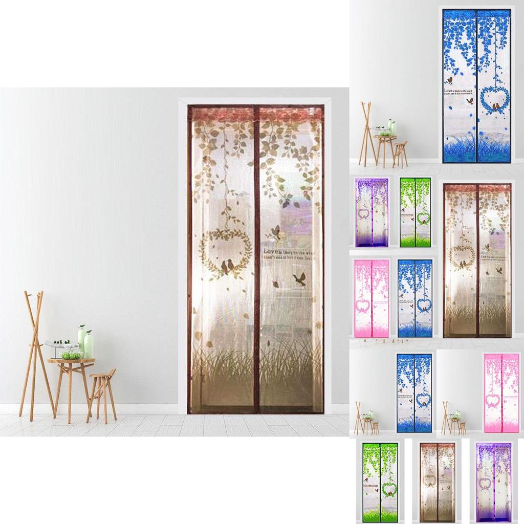 Tulle Door Magnetic Closing Mesh Mosquito Net Cartoon Window Curtain Screens