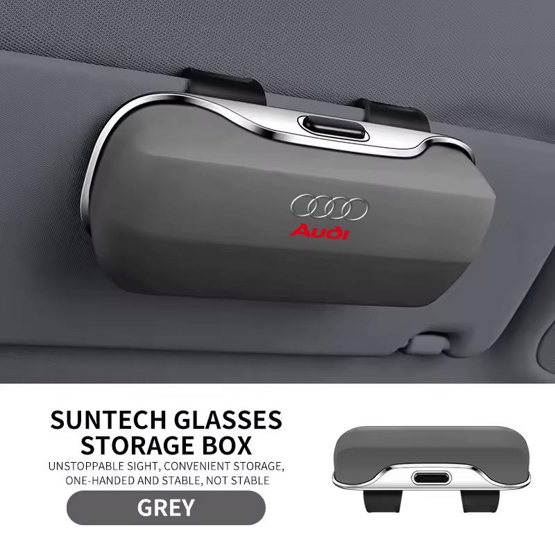 For qaz15 A4 A3 A6 TT S4 S5 S6 A1 A2 A5 A7 A8 Q1 Q2 Q3 Q4 Q5 Q6 Q7 Q Car Visor Sunglasses Glasses Case Clip Eyeglasses Box Holder
