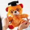 1 Piece 23cm Graduation Bear Plush Toy Cute Animals Bear Soft Doll Throw Pillow Boys Girls Students Graduation Gift Party Decor