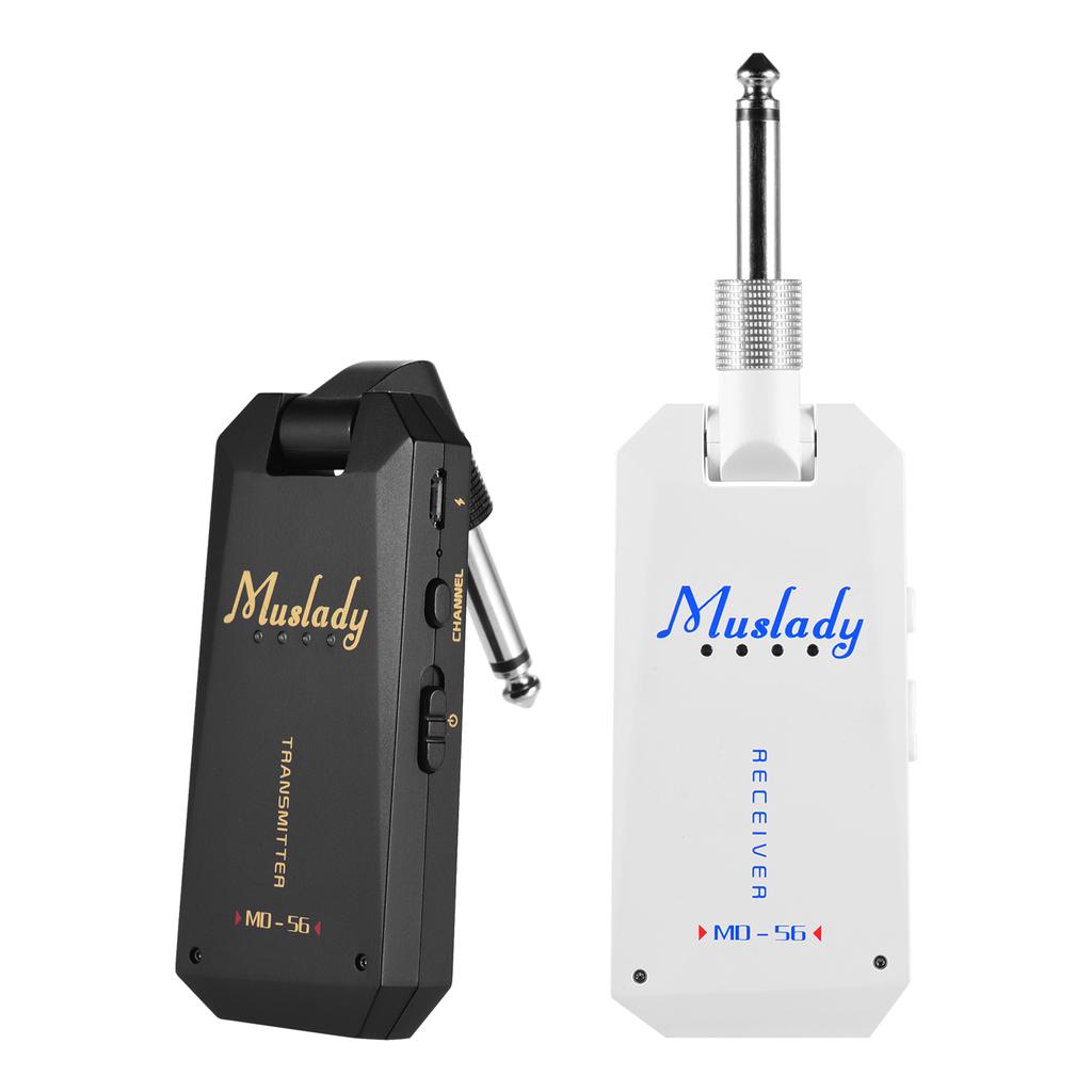 Muslady MD-5G Wireless 5.8G Guitar System Rechargeable Audio Transmitter and Receiver ISM Band for