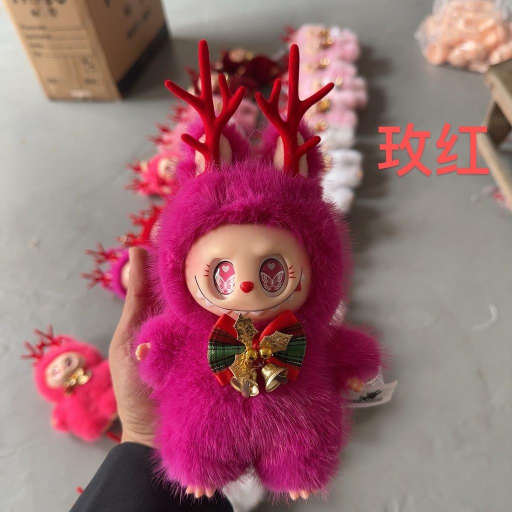 Рождественский лось с тем же виниловым лицом, брелок-подвеска, рождественская плюшевая кукла