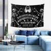 NiYoung Halloween Decorations Cool Tapestry Wall Hanging, Vintage Skeleton Magic Ouijaes Board Black Tapestries, Retro Goth Skull Art Tapestry Home