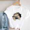 Top Clothes Cat 3D Funny Cute Lovely Spring Fashion Women Clothing Summer Short Sleeve Graphic Tee Female Casual Tshirt T-Shirt