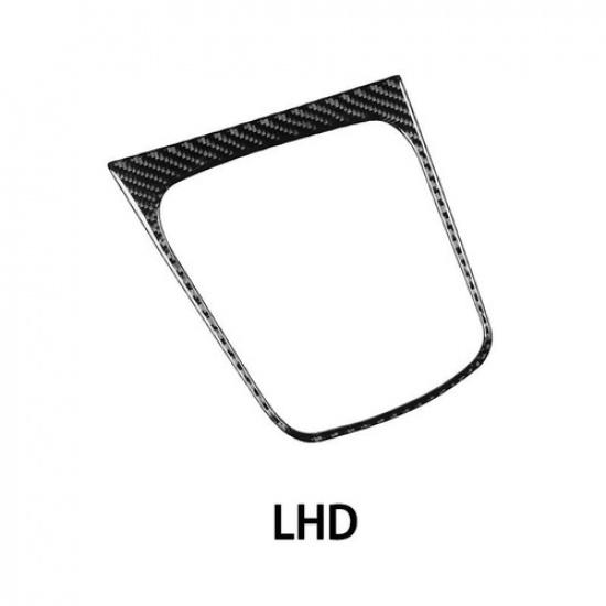 Black Carbon Fiber Center Gear Shift Panel Cover Trim For Seat Leon 2013-