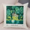 Чехол для подушки Gustav Klimt Green Flower Garden Flora с двусторонним декором и скандинавским принтом, плюшевая наволочка для дивана и дома
