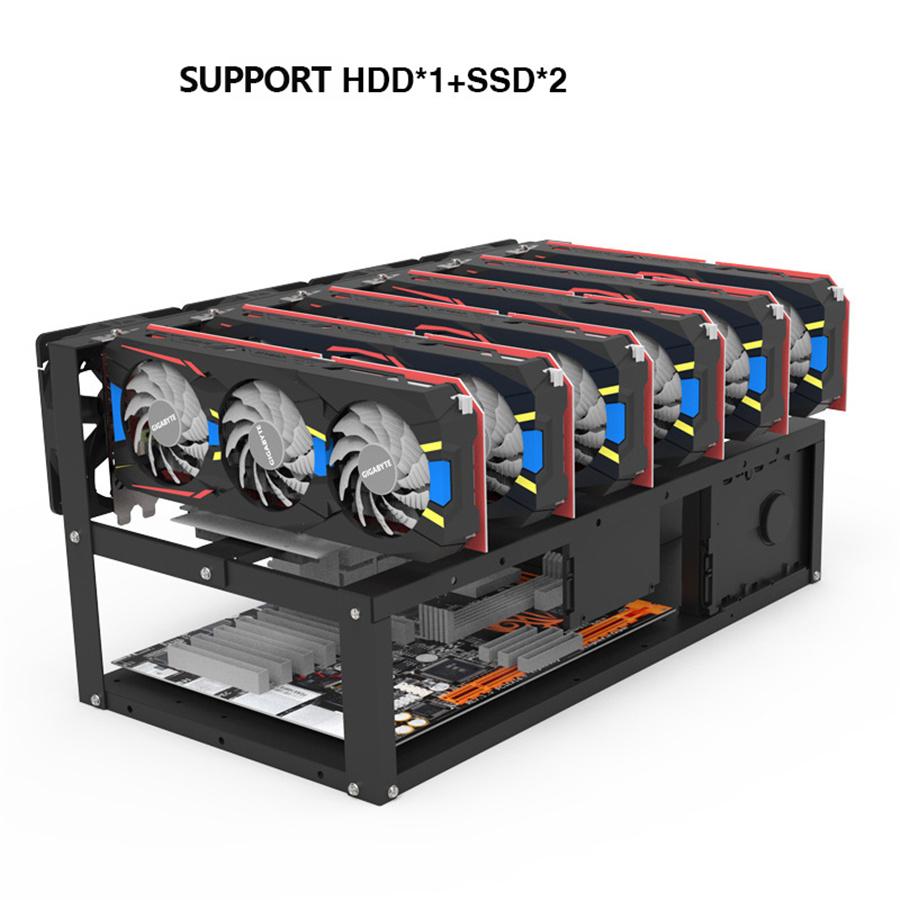 Open Air Frame Case for 6 or 8 GPU Graphics Video Cards Computer Accessories