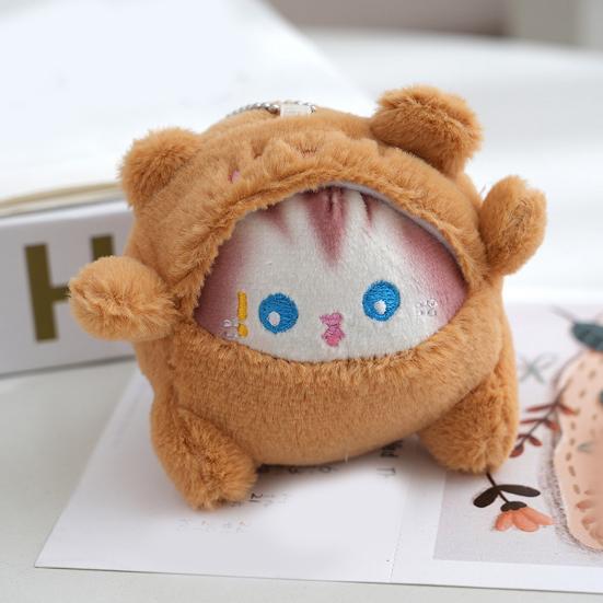 Кошка, плюшевый кролик, медведь с цепочкой из бисера, игрушка-панда, одежда, чучело, плюшевая кукла, брелок «сделай сам», кулон