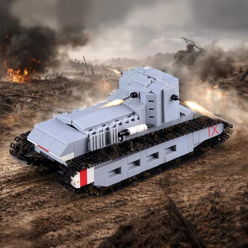 Конструктор MOC Пушка Британская WW1 Полевая Кухня США WW2 Танк Итальянский Итальянская 149-мм Полевая Пушка Осадный Гаубица Кирпичи Игрушка