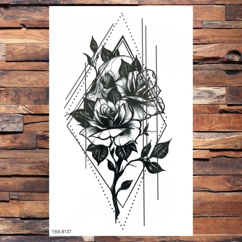 Realistic Dragons Fake Temporary Tattoo For Men Women Tribe Tigers Tattoos Stickers Spray Wolf Flowers Waterproof Tatoo Body Art