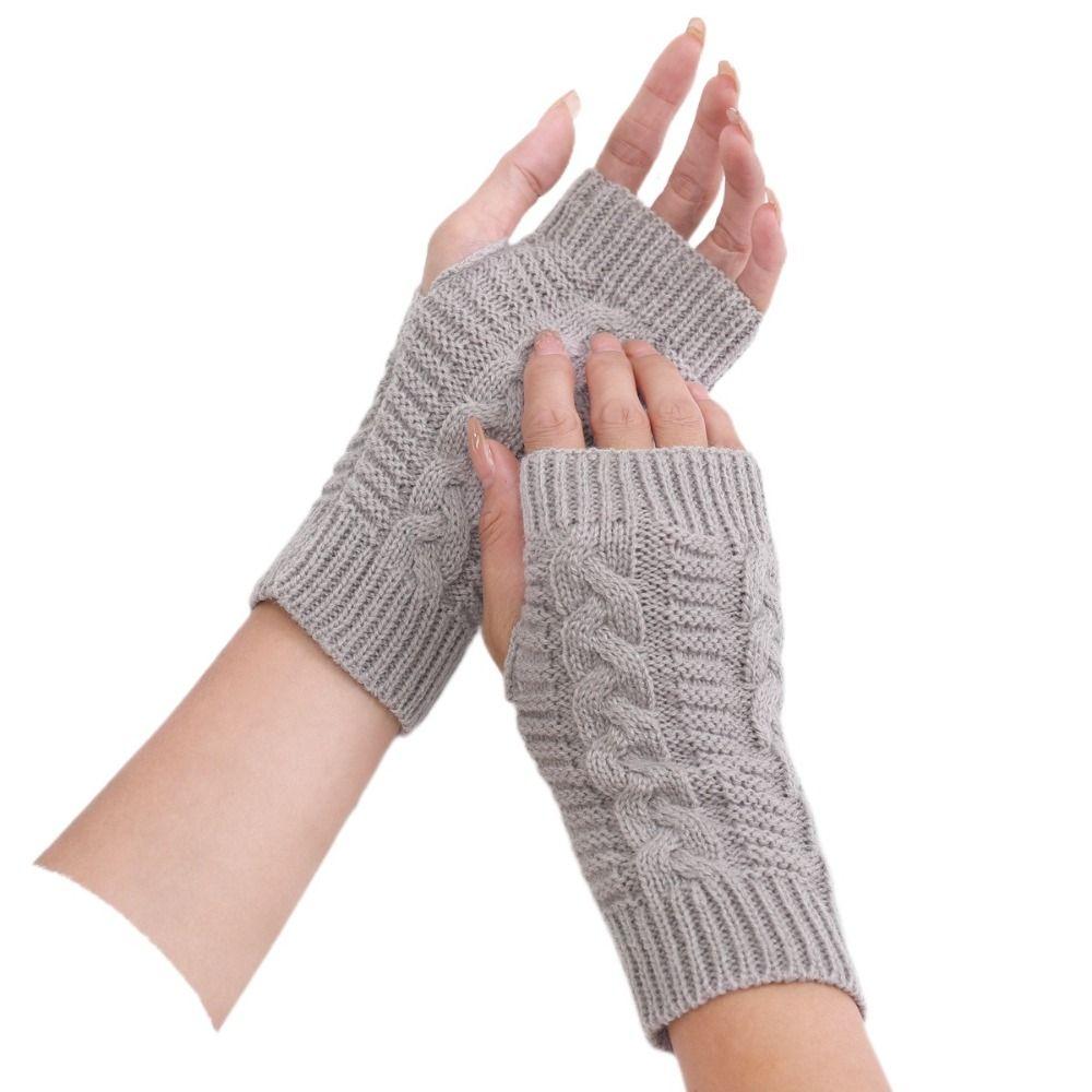Fingerless Knitted Gloves  Wool Gloves Fashion Half Finger Gloves  Female/Girls