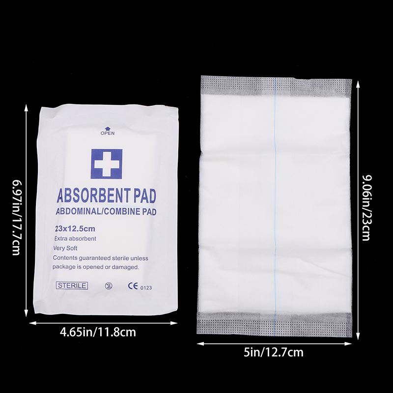 5Pcs Sterile Abdominal Abd Combine Pads 5"X9" Wound Dressing Band Aid Wound Care Bandage For Travel Outdoor First Aid Kits