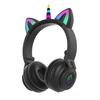 Беспроводные Bluetooth-наушники со светодиодными ушками кошки-единорога