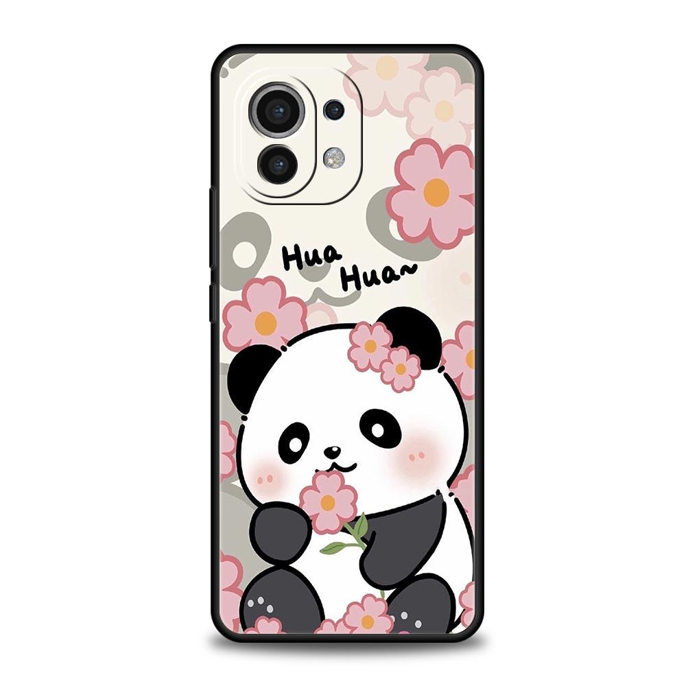 Чехол для телефона Cute Panda Climbing Bamboo для Xiaomi 14 13 12 11 Lite 13T 12T 11T Pro 9T Mi Poco X6 X5 M3 X3 Pro F5 F4 F3 5G