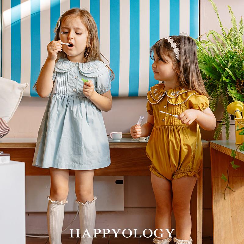 Детский комбинезон Happyology с коротким рукавом и вышивкой