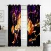 Японская классика - кровавые аниме узоры напечатанные шторы, анимация, спальня, детская комната кармашки декоративные шторы