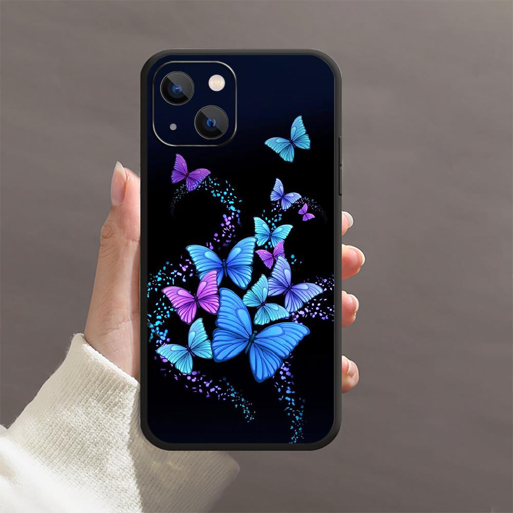 Чехол для телефона с бабочкой для iPhone Samsung Galaxy Redmi Xiaomi Oppo OnePlus Note SA 7 8 9 10 11 12 13 14 20 21 22 23 53 54 Pro Max Plus Ultra TPU Soft