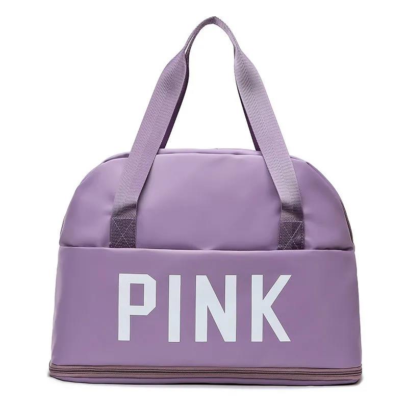 Дорожная сумка большой вместимости Легкая сумка для фитнеса Регулируемая сумка на молнии Сумка с перекладиной Водонепроницаемая спортивная сумка Сумка через плечо для девочек Косметичка