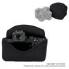 JJC Camera Pouch Case Compatible with Nikon Z fc Nikon Z50 Sony A6700 E PZ OSS Fujifilm OIS PZ Canon EOS R100 RF Black - + 16-50mm / + 16-50mm / +