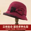 Autumn and Winter Bow Basin Hat Temperament New Retro Hat Mother Hat Warm Temperament Grandma Matching Hat