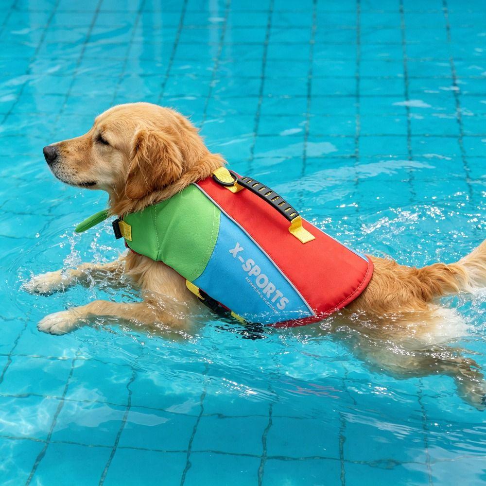 Waterproof Dog Swimming Vest Tear Resistant Pet Flotation Vest Dog Buoyancy Vest  Outdoor Water