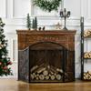 Fireplace Cover, Spark Guard, Vintage Design, 66 cm x 31 cm x 81 cm, Black