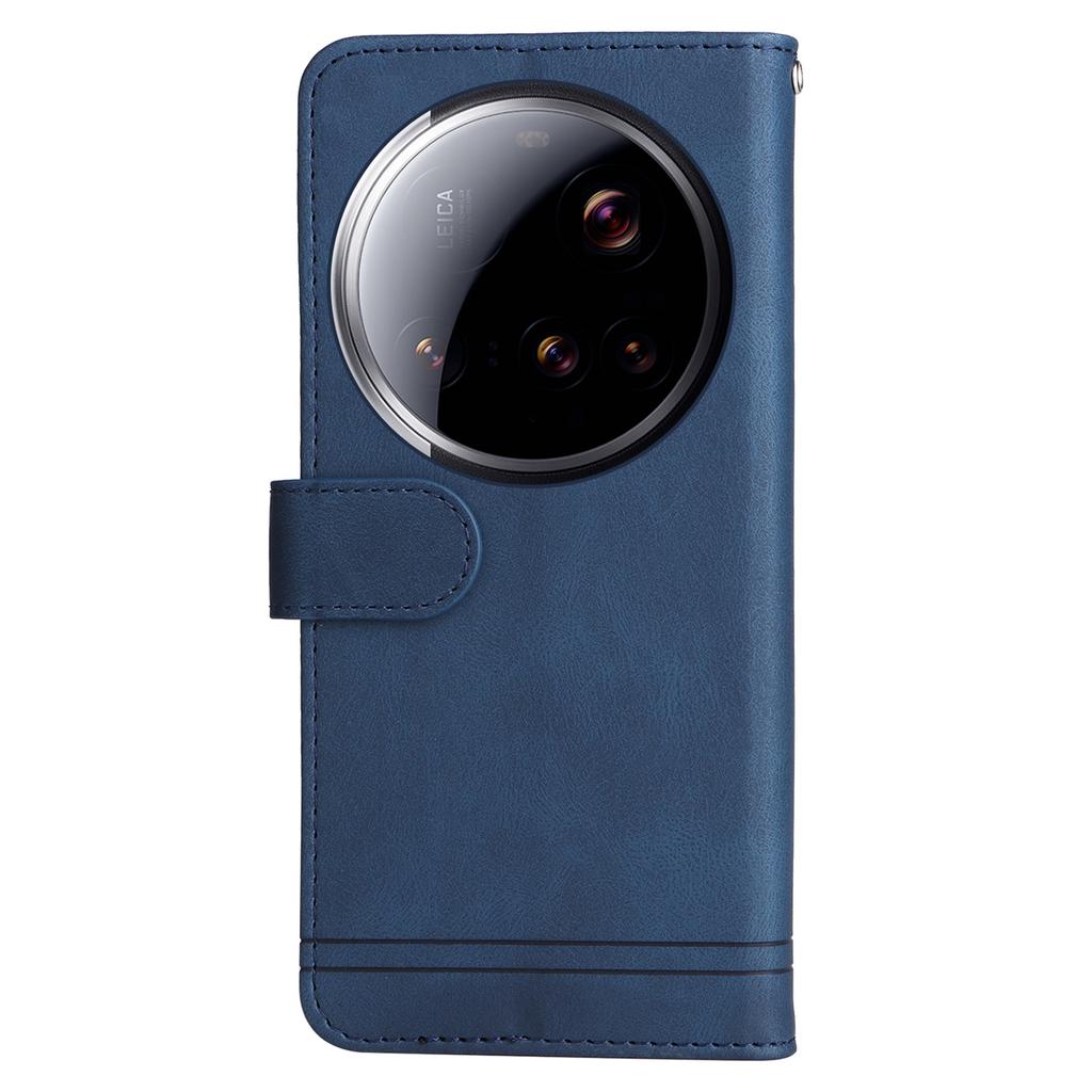 For Xiaomi 15 Ultra Leather Wallet Cases Skin Touch Phone Cover Stand with Strap