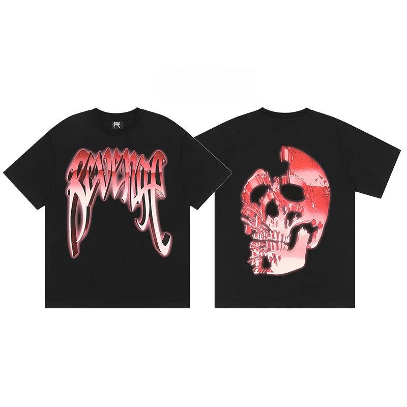 Gothic Font Tshirt 2d Metal Effect Graphic Tee Black Streetwear Bold Letter Print Tops For Men Women Casual Men Clothing