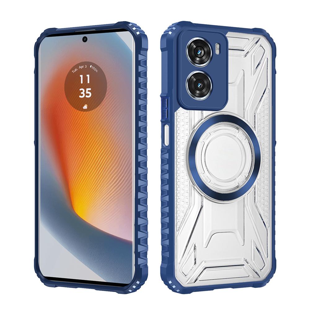 KEYSION Прозрачный магнитный чехол для Motorola MOTO G06 Мягкий силикон+ПК Ударопрочный чехол для телефона MOTO G06 Power