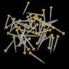 50Pcs Dental Yellow Ring Fiber Post Resin Glass Material Screw Thread 1.2mm Size