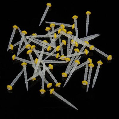 50 шт., стоматологическое желтое кольцо, волокно, смола, стеклянный материал, винтовая резьба, размер 1,2 мм