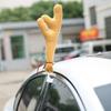 Christmas Festive Car Decor Ornaments Flannelette Antlers and Nose Reindeer Decoration Sets Supplies