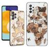 Чехол для телефона с картой мира для путешествий для Samsung A13 A22 A24 A32 A23 A25 A34 A35 A52S A53 A54 A55 A73 5G A12 A14 A15 A31 A33 A50 A51 A72