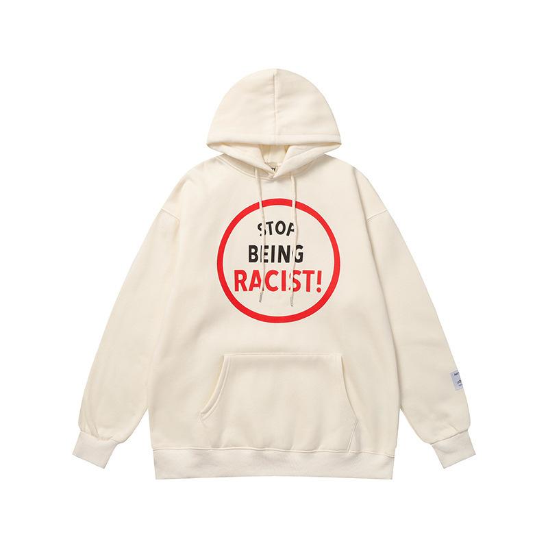 Los Angeles autumn and winter new GALLERY DEPT letter printing fleece hooded sweater men and women the same style