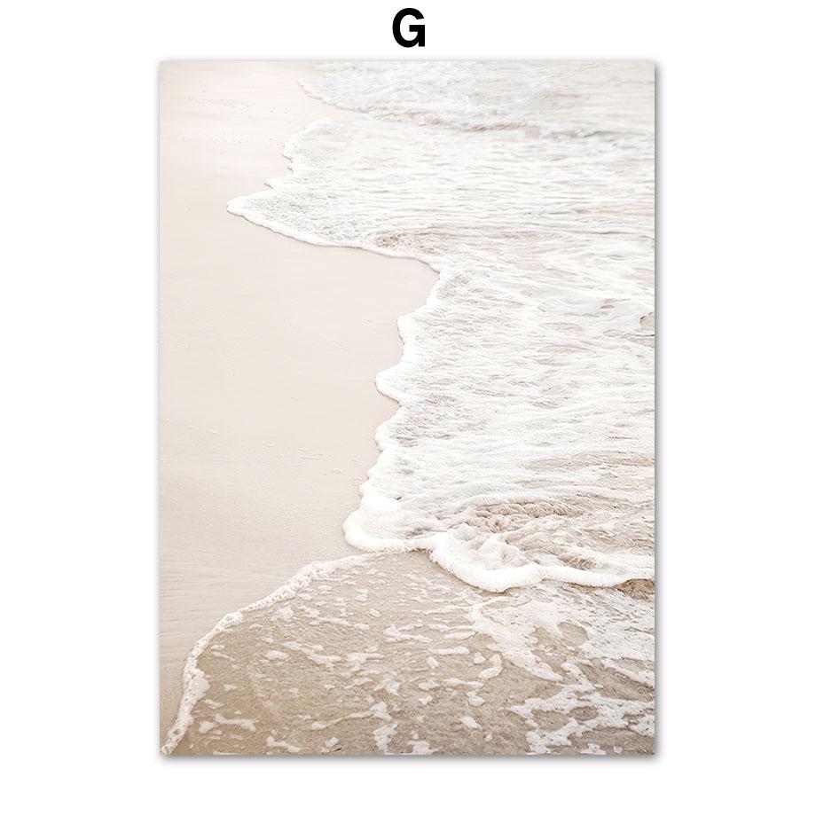 Beige Beach Lighthouse Reed Sea Waves Seascape Wall Art Canvas Painting Posters And Prints Wall Pictures For Living Room Decor