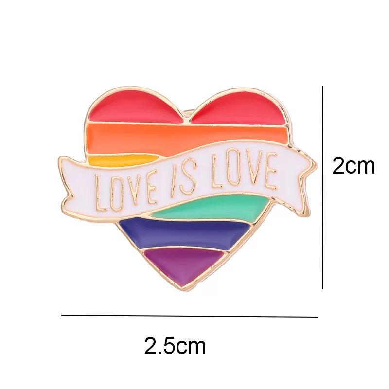 Creative Six-Color Rainbow Bridge Brooch - Peace Alloy Enamel Pin for Denim Bags