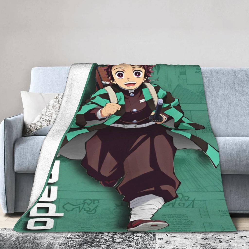 Клинок, рассекающий демонов Зеницу Аниме Плед Фланелевый Винтажный Теплый Плед для Покрытия Кресла Диванная Декорация